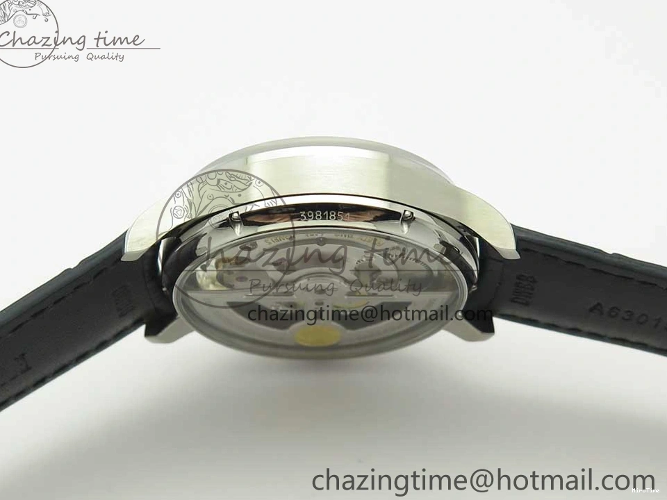 MIROTIME 0207 Portuguese Tourbillon IW5046 SS ZF Best Edition White Dial Blue Markers on Blue Leather Strap Fashionable 7149